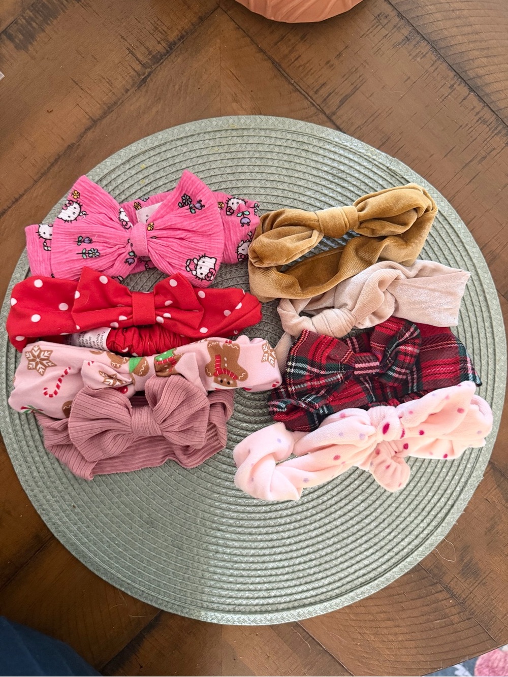 Baby Girl Bow Headbands Lot Of 8 Miscellaneous Holiday Pink Hello Kitty